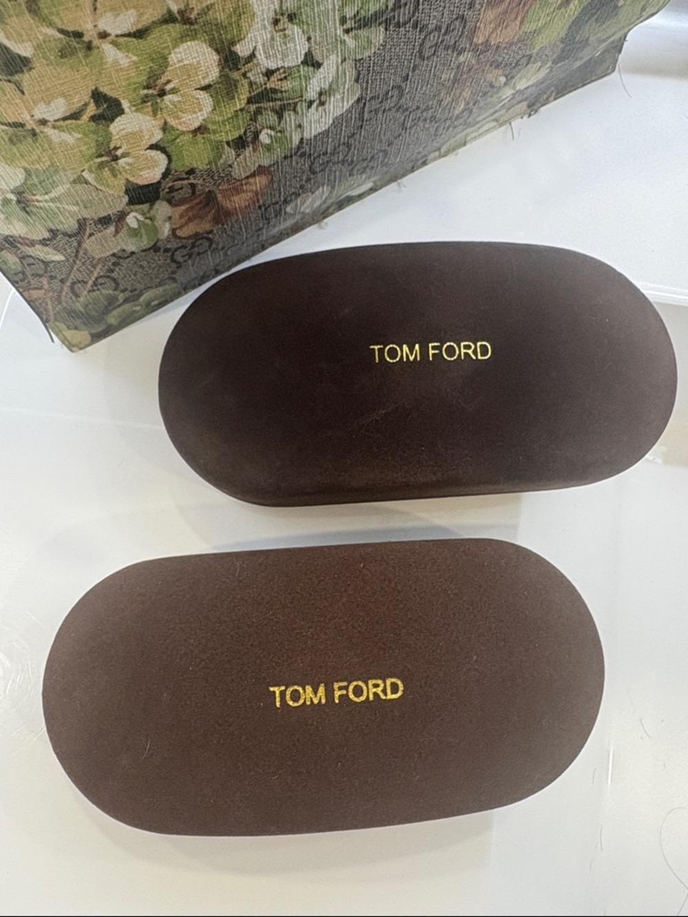 TOM Ford 2 x sunglasses cases new with cleaning cloth